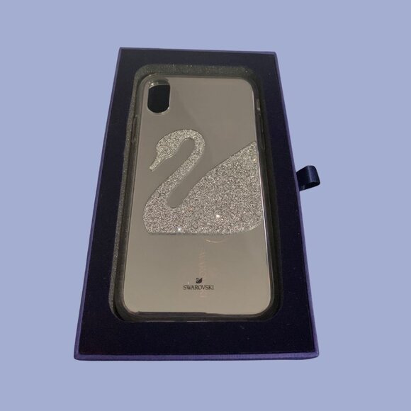 Pre-Loved Swarovski Swan iPhone Xr Case with Mirror Finish and Swarovski Crystal - Picture 3 of 7